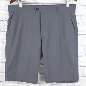 Greyson Montauk Golf 10" Shorts Men Gray Performance Stretch Lightweight Sz 34